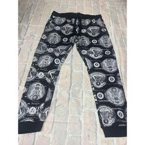 Switch Remarkable Mens 4XL Black Dollar Bill Print Fleece Lined Jogger‎